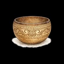 Carved calabash cup with traditional patterning, used in Igbo ceremonial toasts
